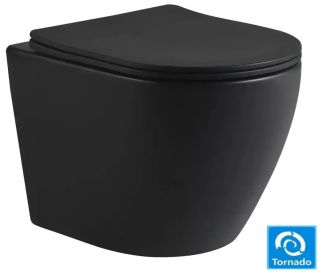 Унитаз подвесной SantiLine SL-5025MB безободковый чёрный матовый